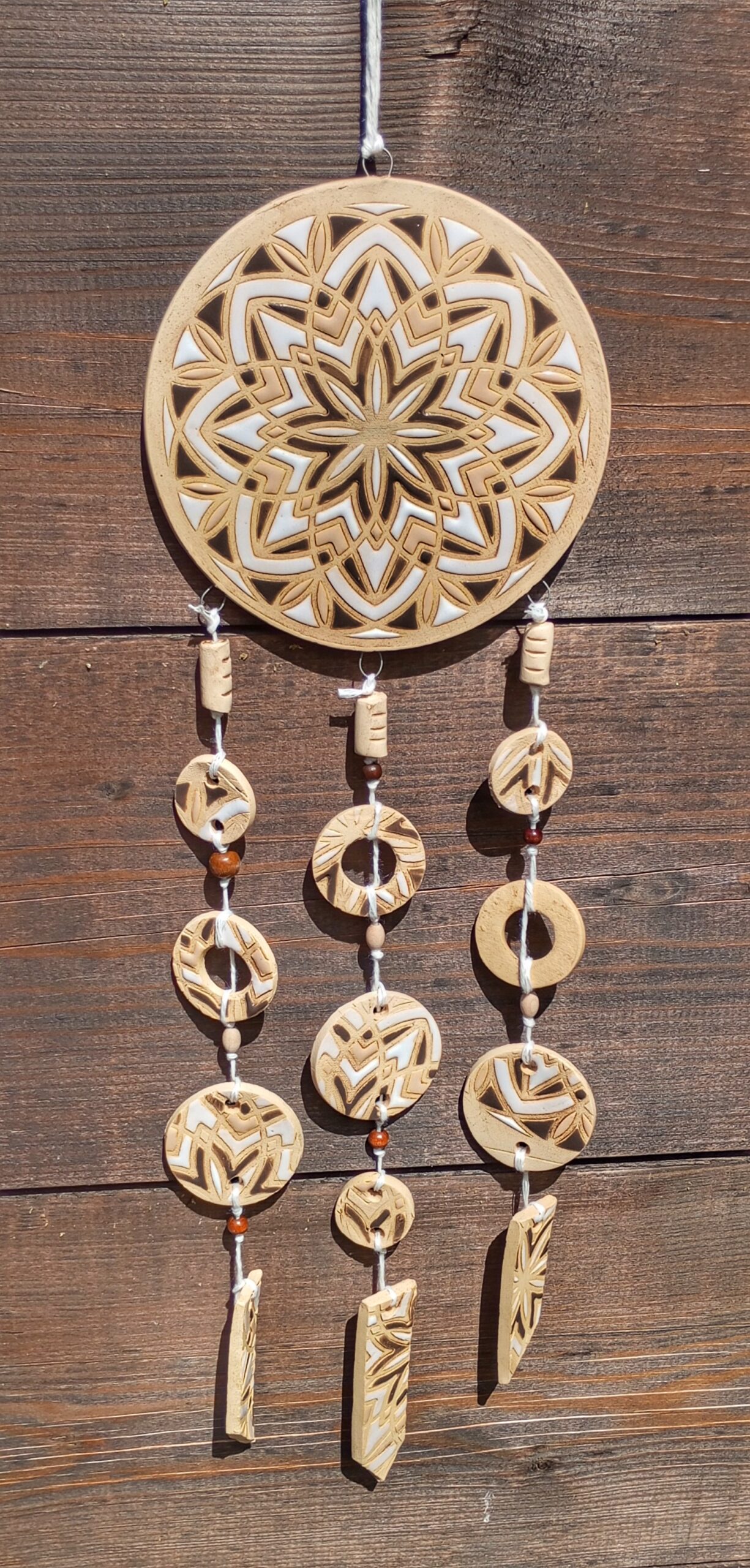 Zvonkohra malá - mandala / smetanová, čokoládová, bílá — 1